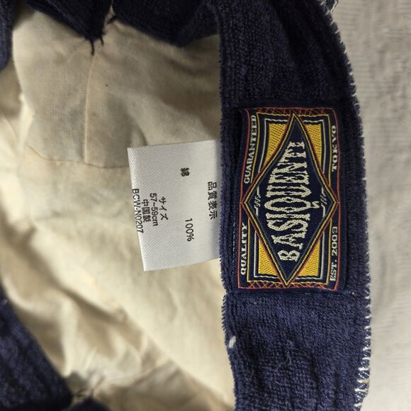 Basiquenti Blue White Striped Train Conductor Hat Lined Double Button TokyoJapan - Picture 9 of 10